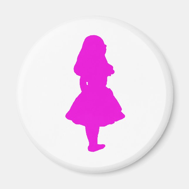 Imã Alice No País Das Maravilhas Salmon Fuschia Rosa (Frente)