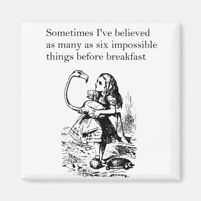 Imã Alice, seis coisas impossíveis (Frente)