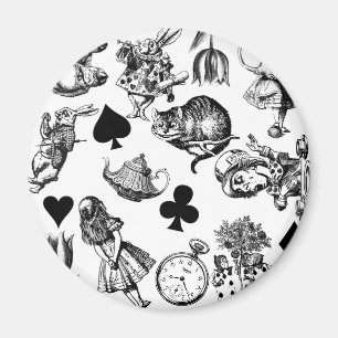 Imã Alice White Rabbit Wonderland Classic