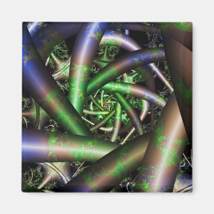 Imã Alienígena Arte Fractal Multicolor