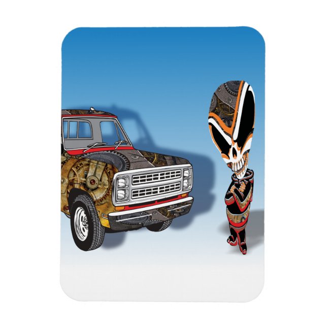 Ímã Alienígena de adolescentes robôs Steampunk Cyborg (Vertical)