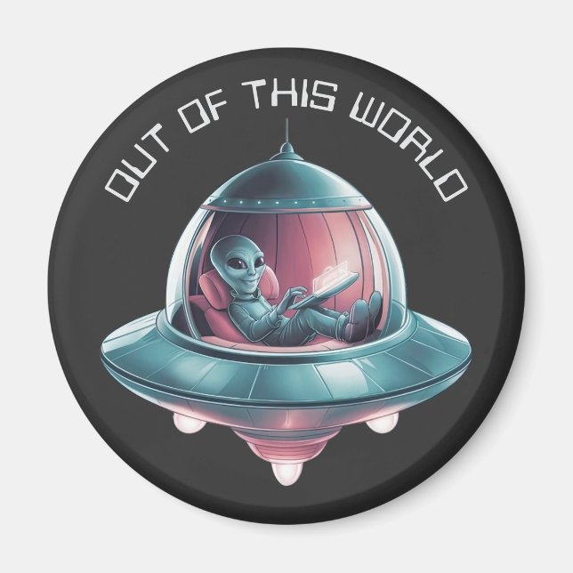 Imã Alienígena engraçada no OVNI (Frente)