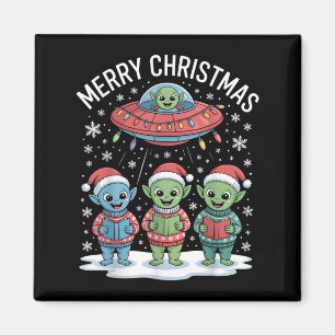 Imã Alienígena engraçada Trio Feliz de Natal Feio Sant