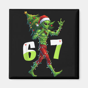 Imã Alienígena engraçado de Natal Seis Sete Meme 67 Ch