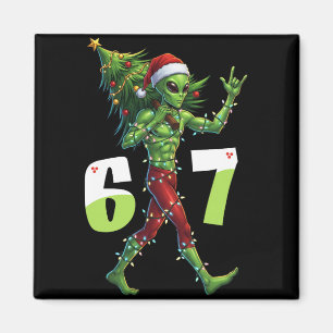 Imã Alienígena engraçado de Natal Seis Sete Meme 67 Ch