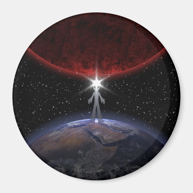 Imã Alienígena Entre Os Planetas (Frente)