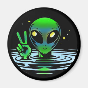 Imã Alienígena extraterrestre dando sinal de paz
