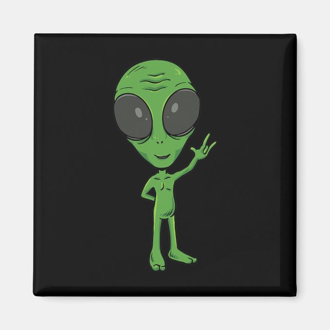 Imã ALIENÍGENA ILY ASL Gesto manual surdo surdo perda  (Frente)