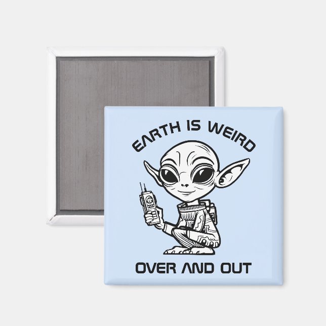 Imã Alienígena Preta e Branca (Front/Back)