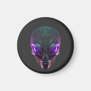 Imã Alienígena Roxo Com Olhos Luminosos