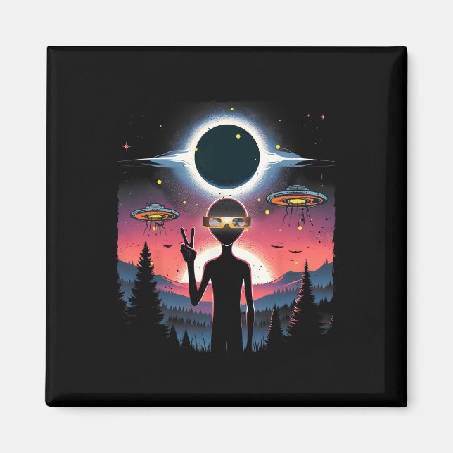 Imã Alienígena Solar Eclipse 2024 abril 8 América Tota (Frente)