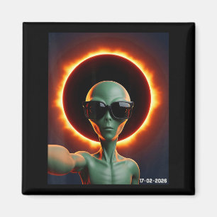 Imã Alienígena Tirando Selfie Com Eclipse Solar 2026 U
