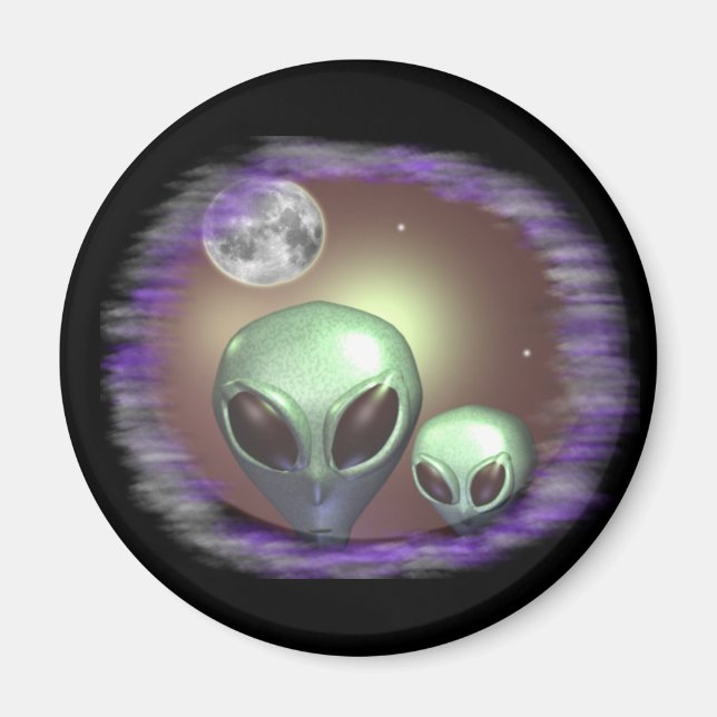 Imã Alienígenas cinzas (Frente)