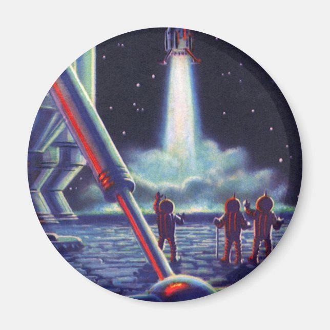 Imã Alienígenas de Ficção Científica Vintage Aclamam F (Frente)
