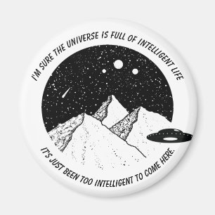 Imã Aliens engraçados Vida Inteligente em Citação Unif