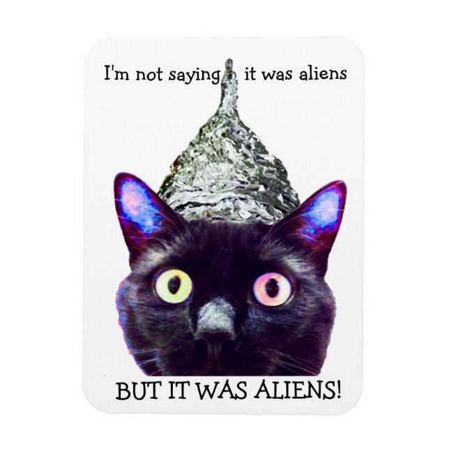 Ímã Aliens! Íman de gato (Vertical)