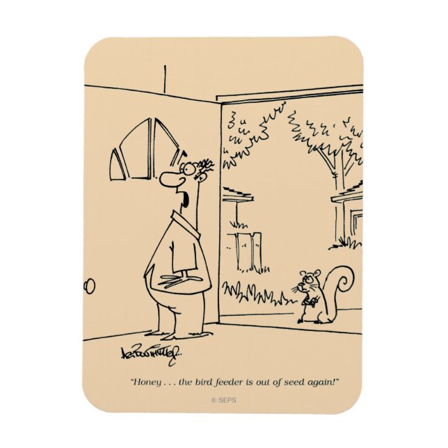 Ímã Alimentador de aves vazio (Vertical)