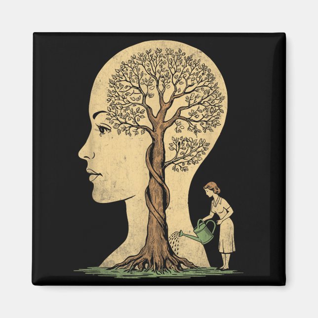 Imã Alimentando a Consciência da Saúde Mental do Céreb (Frente)