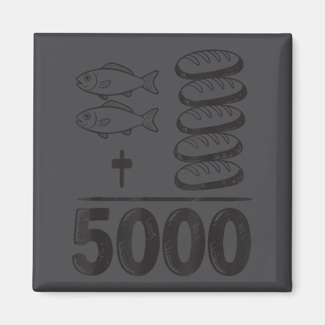 Imã Alimente 5000 Milagres Jesus Matemática Cristão Di (Frente)