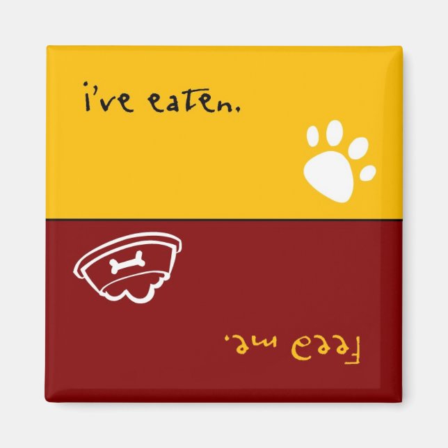 Imã Alimente-me ímã (Frente)