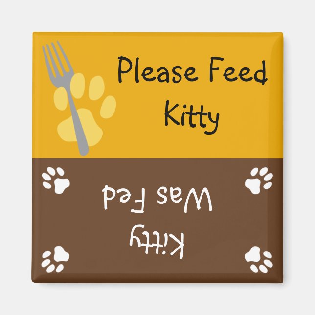 Imã Alimente o gato (Frente)