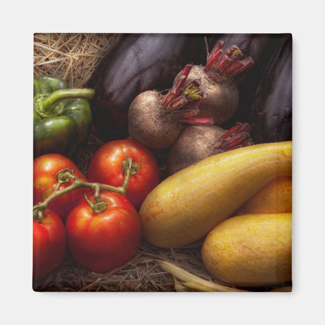 Imã Alimentos - Pimentões, Tomates, Abobrinhas e Nabo (Frente)