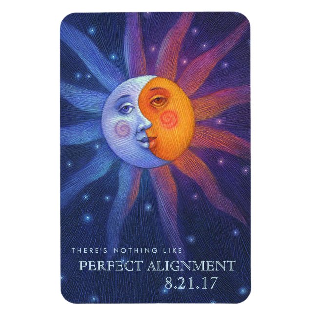Ímã Alinhamento perfeito entre Sun e Moon Eclipse 4 x  (Vertical)