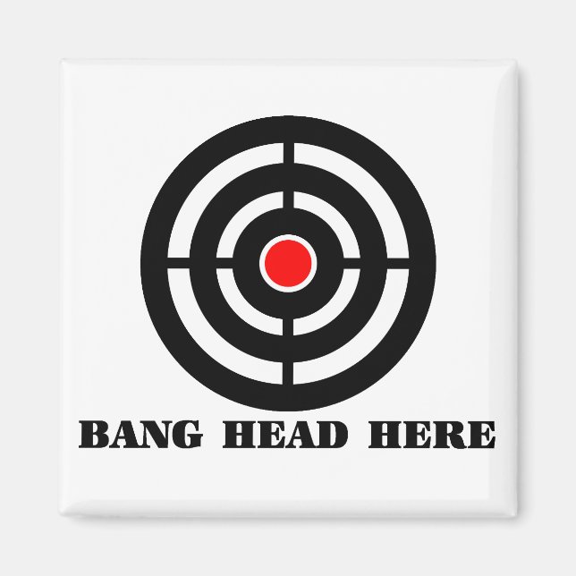 Imã Alivio De Estresse Ergonômico: Bang Head Aqui (Frente)