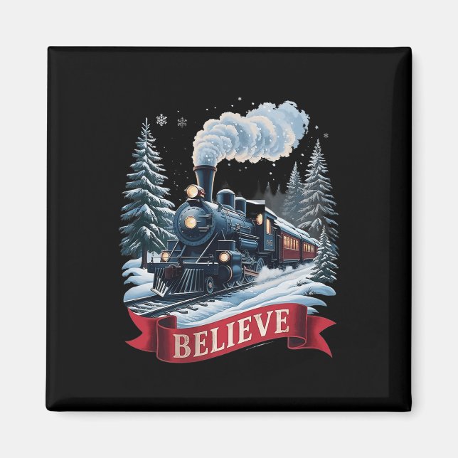 Imã All Aboard Polar Express Christmas North Pole Xmas (Frente)