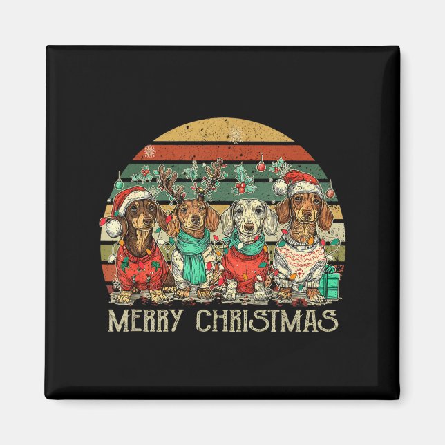 Imã All I Want For Christmas Is More Dachshunds Ugly X (Frente)