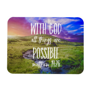 Ímã All Things are Possible Bible Verse Scripture