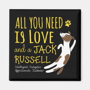 Imã All you need is love and a Jack Russell 