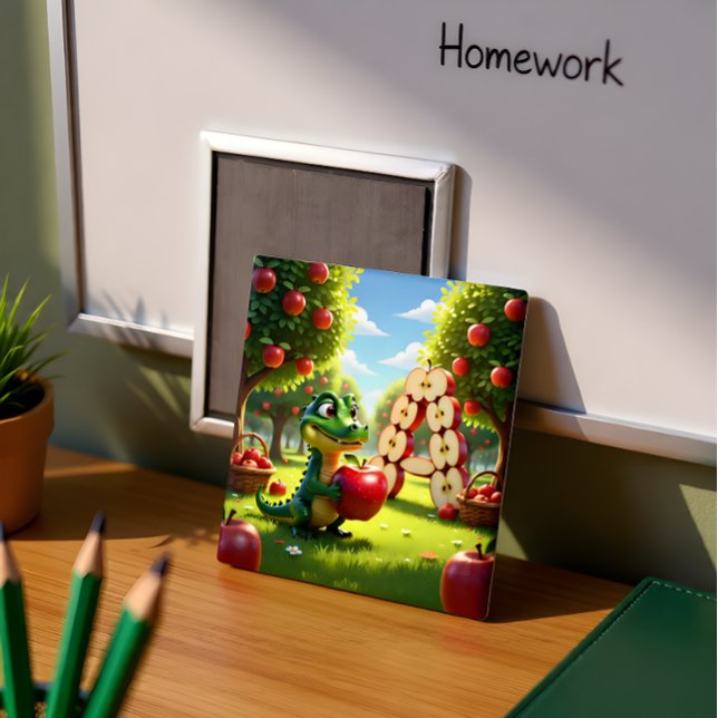 Imã Alligator Andy – Kids Art Magnet - Apple (Alligator Andy Kids Art Magnet -  Homework.)