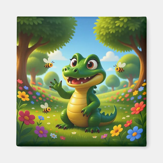 Imã Alligator Andy – Kids Art Magnet - Hello Bees (Frente)
