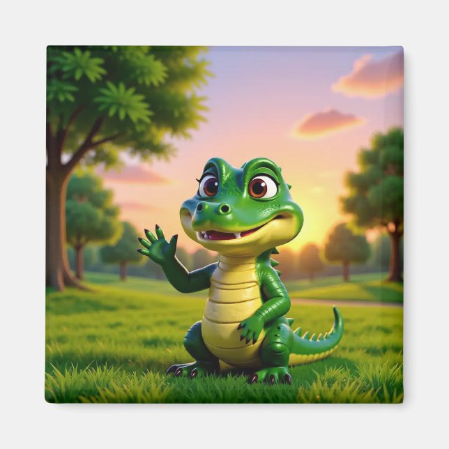 Imã Alligator Andy – Kids Art  Magnet - Hi (Frente)