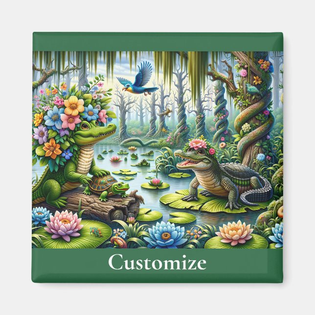 Imã Alligator Fantasy Swamp Thunder_Cove (Frente)