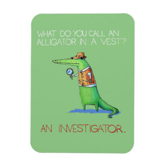 Ímã Alligator Investigator Vest Crocodilo Animal Funny