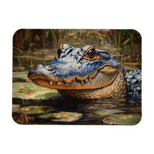 Ímã Alligator na Arte da Vida Selvagem de Everglades