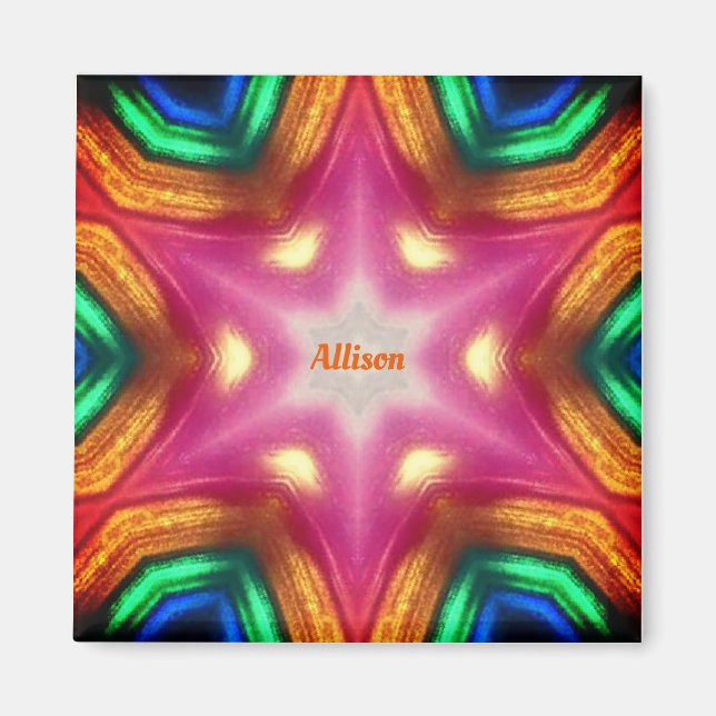 Imã ALLISON ~ Gleaming Abstrato ~ Personalizado ~ (Frente)