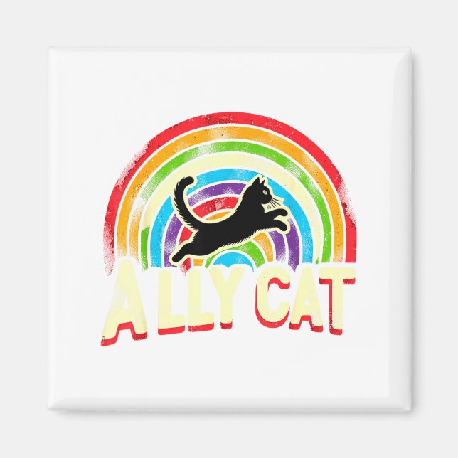 Imã Ally Cat Lgbt Pride Cat  (Frente)