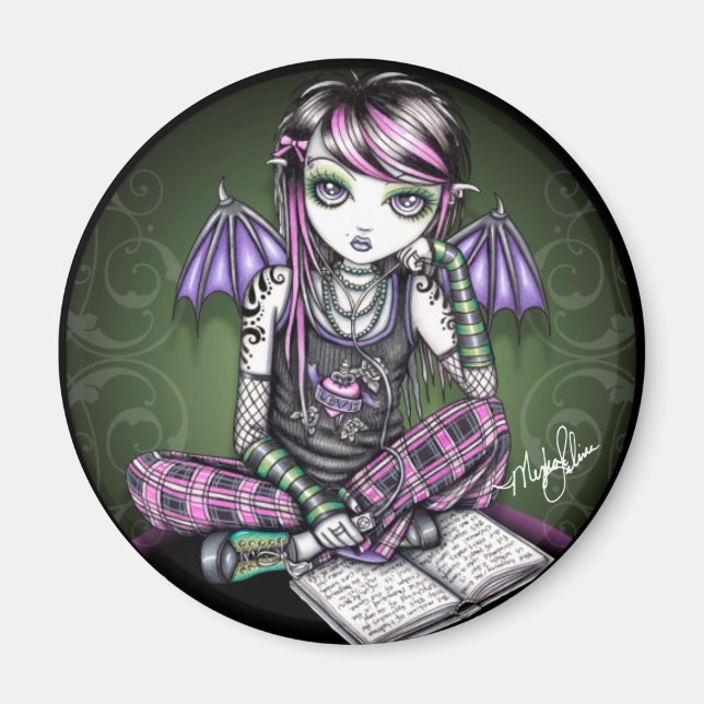 Imã Ally Cute Emo Fairy Magnet (Frente)