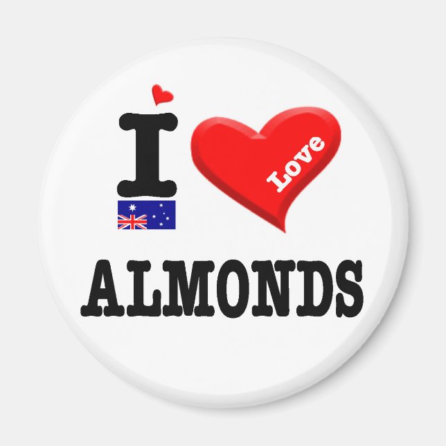 Imã ALMONDS - I Love (Frente)