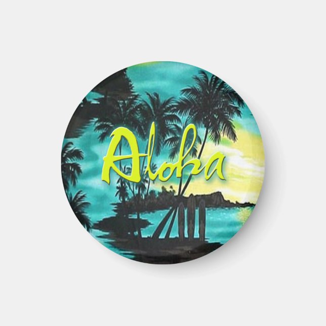Imã Aloha Aqua Sunset Magnet (Frente)
