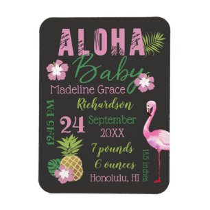 Ímã Aloha Baby Pink & Green