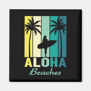 Imã Aloha Beaches Surfer Girl Hawaii Vintage Havaiana