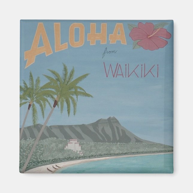 Imã ALOHA do ímã WAIKIKI (Frente)