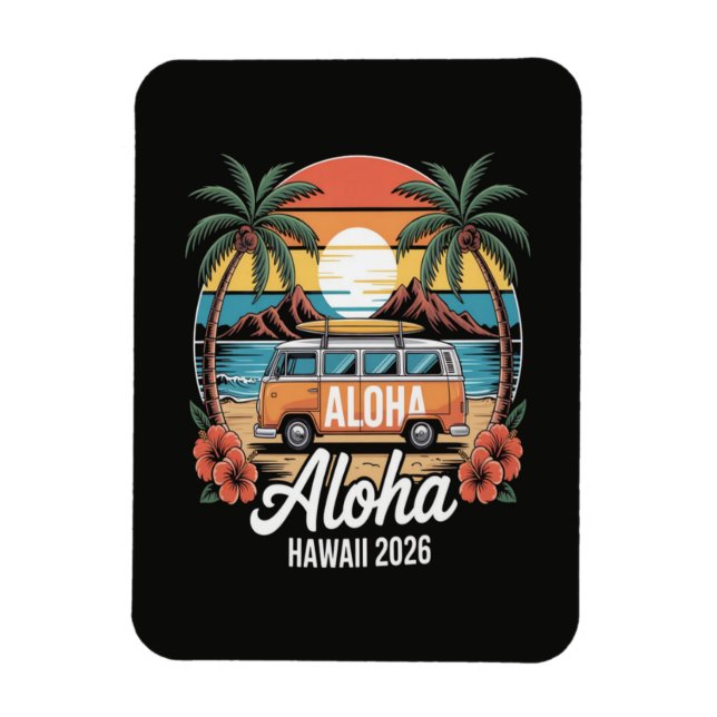 Ímã Aloha Havaí 2026 (Vertical)