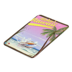 Ímã Aloha! Havaí Cartaz de viagem estilo vintage