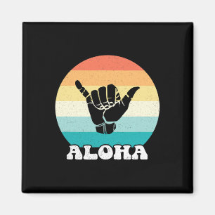 Imã Aloha Havaí Ilha Havaiana Sinal de Mão Shaka Retro