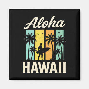Imã Aloha Havaí - Praia de Surf Palmeira Pôr do Sol